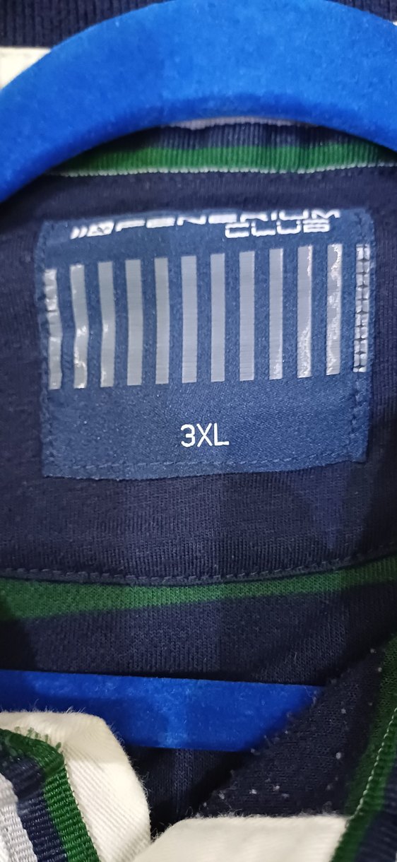 Erkek Yeşil Lacivert Uzun Kollu Polo Tişört - Görsel 3