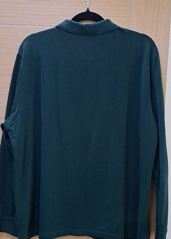 Uzun Kollu Yeşil Polo Yaka Erkek Tişört - Görsel 3