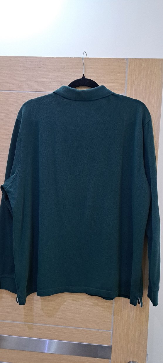 Uzun Kollu Yeşil Polo Yaka Erkek Tişört - Görsel 3