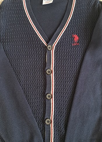 Lacivert Erkek çocuk Örgü Hırka Düğmeli 9-10 yaş - Görsel 4