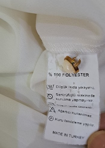İnci İşlemeli Beyaz Uzun Kollu Kadın Gömlek - Görsel 6