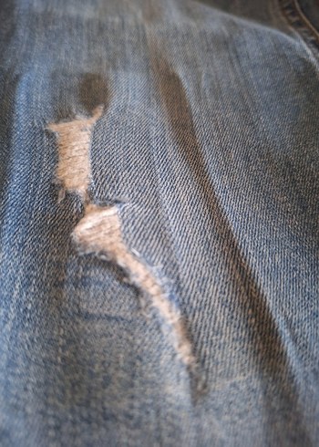7 Yaş Beden Erkek Çocuk Mavi Rahat Kesim Denim Pantolon