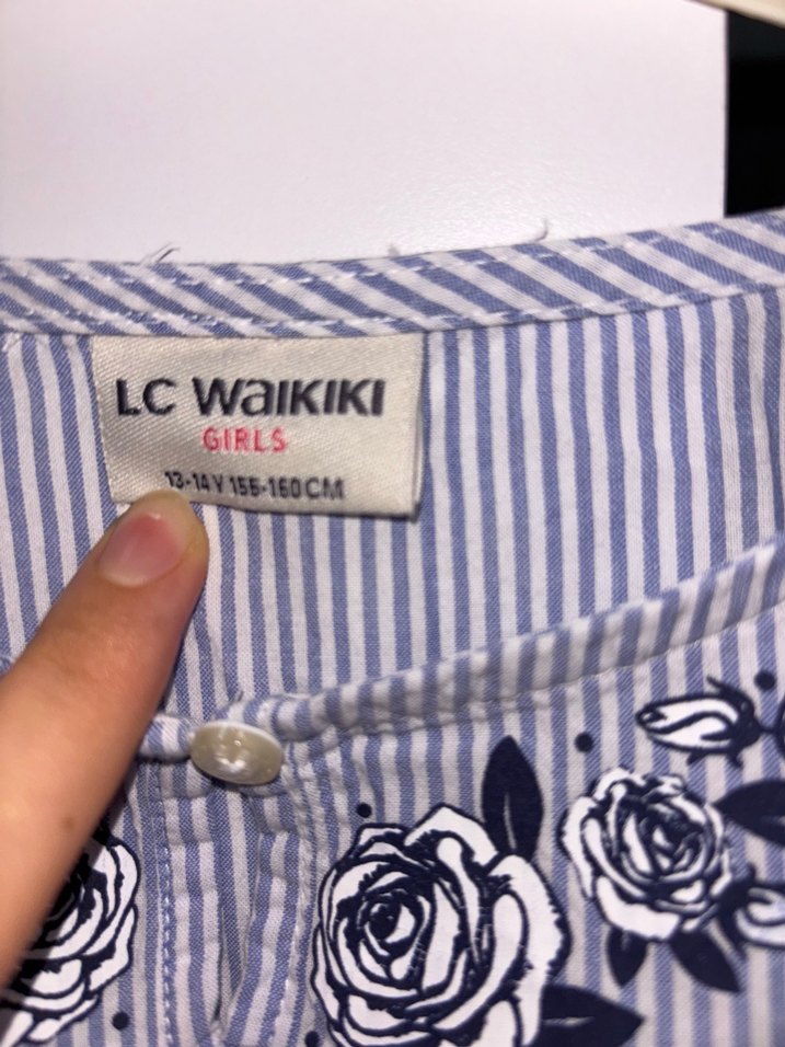 Nakışlı, Düğmeli, Uzun Kollu Kadın Gömlek - Görsel 4