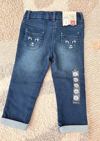 Kız Çocuk Kot Pantolon - Görsel 3