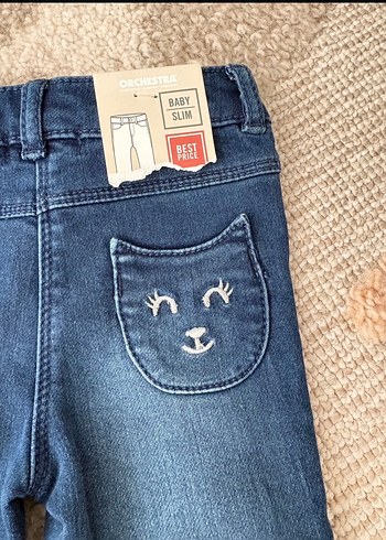 Kız Çocuk Kot Pantolon - Görsel 4