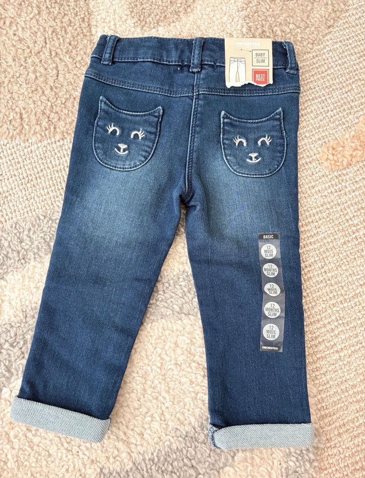 Kız Çocuk Kot Pantolon - Görsel 3