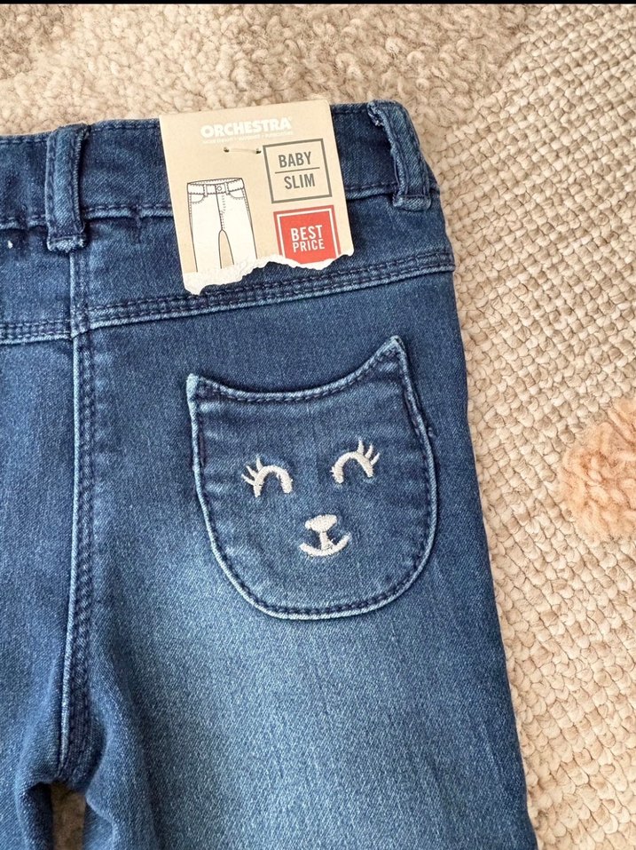 Kız Çocuk Kot Pantolon - Görsel 4