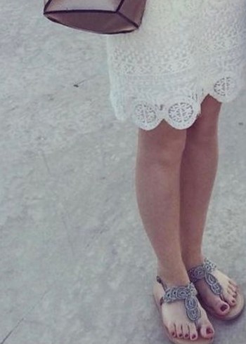 Boncuk Detaylı Sandalet - Görsel 5