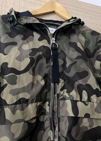 Kadın Kamuflaj Desenli Midi Ceket - Görsel 3