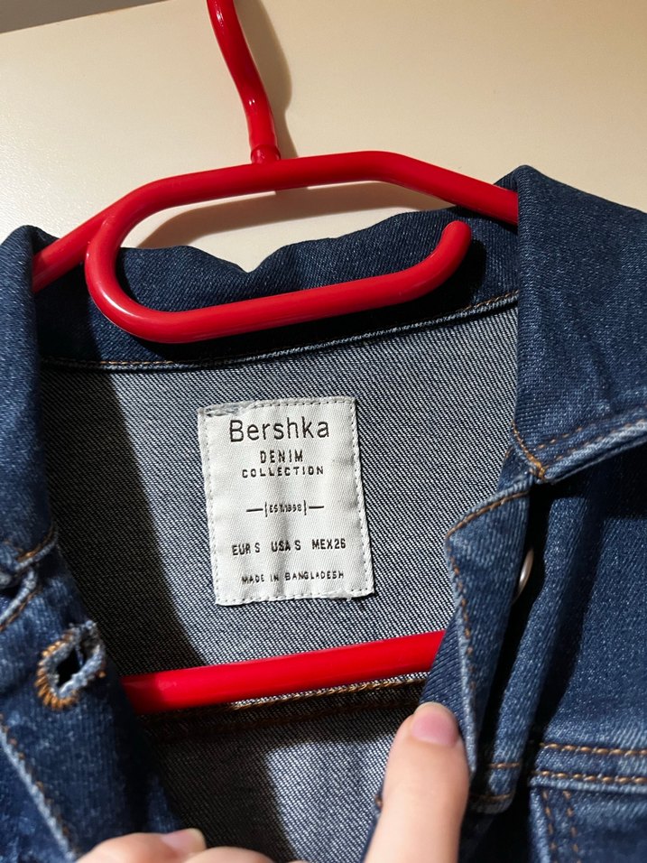 Düğmeli Koyu Mavi Kadın Kot Ceket - Görsel 2