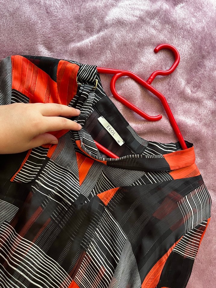 Kareli Desenli Kırmızı Uzun Kollu Gömlek - Görsel 3