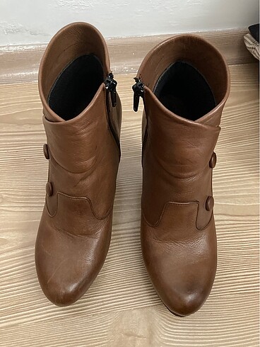 38 Beden kahverengi Renk Davos Gomma ince topuk ayakkabı