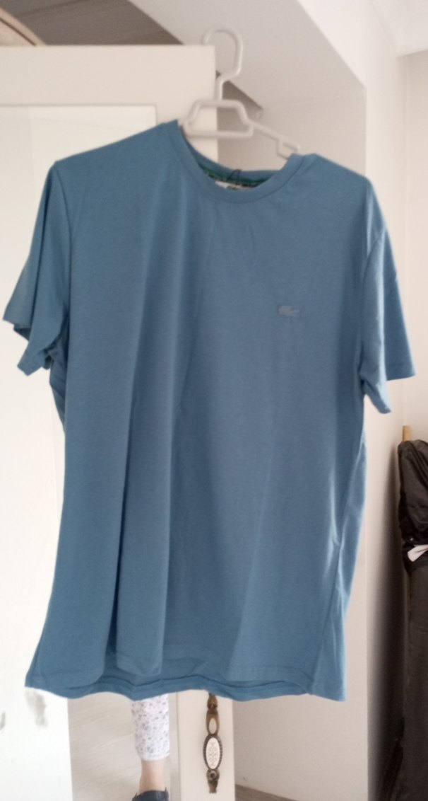 Erkek Mavi Oversize Basic Tişört - Görsel 3