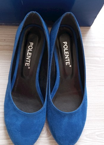 Kadın Lacivert Süet Dolgu Topuklu Stiletto - Görsel 2