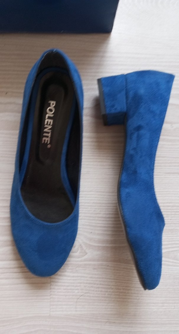 Kadın Lacivert Süet Dolgu Topuklu Stiletto - Görsel 3