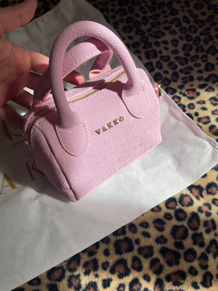 Pembe mini vakko çanta - Görsel 2