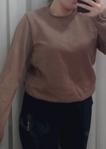 Kadın bej Sweatshirt - Görsel 2