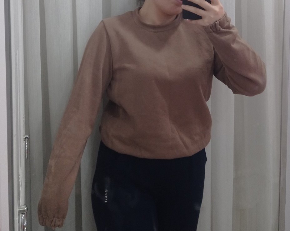 Kadın bej Sweatshirt - Görsel 2