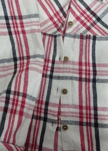 Kırmızı Kareli Pamuklu oduncu Gömlek - Görsel 4