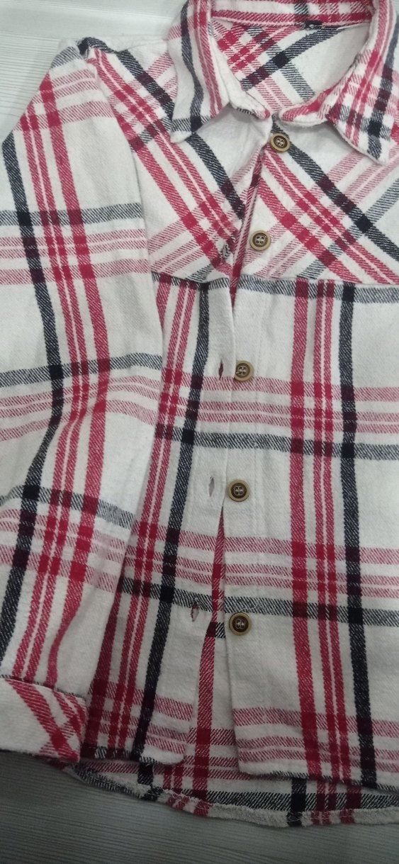 Kırmızı Kareli Pamuklu oduncu Gömlek - Görsel 4