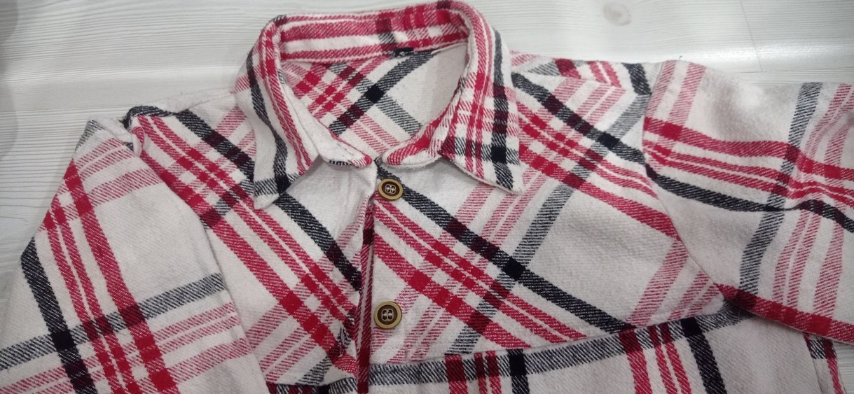 Kırmızı Kareli Pamuklu oduncu Gömlek - Görsel 3