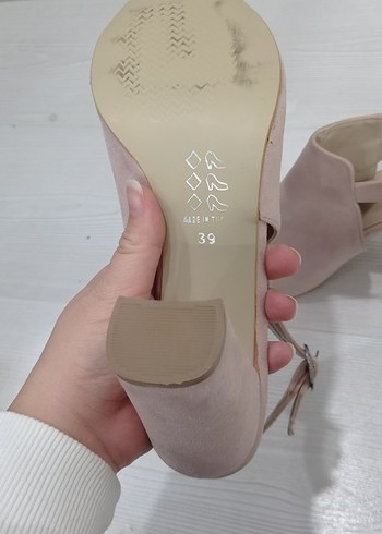 Pudra Süet Tokalı Topuklu Kadın Ayakkabı - Görsel 6