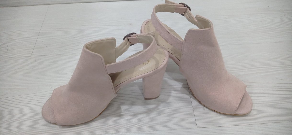 Pudra Süet Tokalı Topuklu Kadın Ayakkabı - Görsel 3