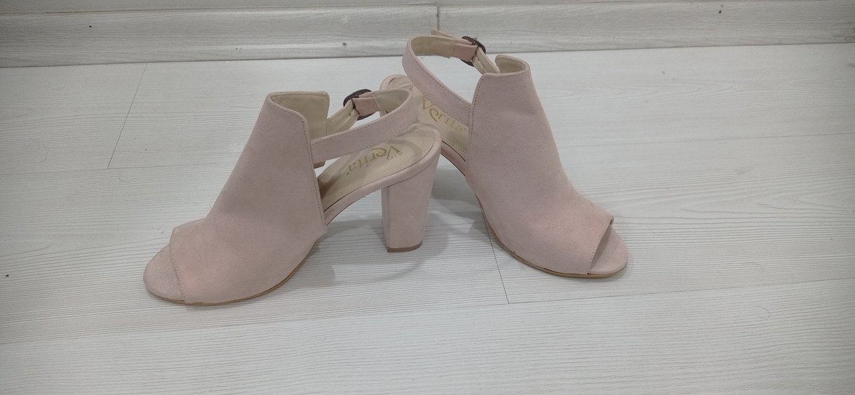 Pudra Süet Tokalı Topuklu Kadın Ayakkabı - Görsel 2