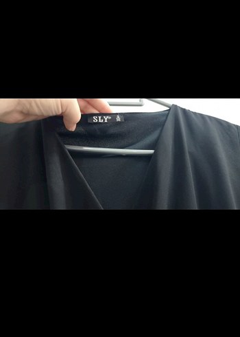 Siyah V Yaka  Elbise - Görsel 7