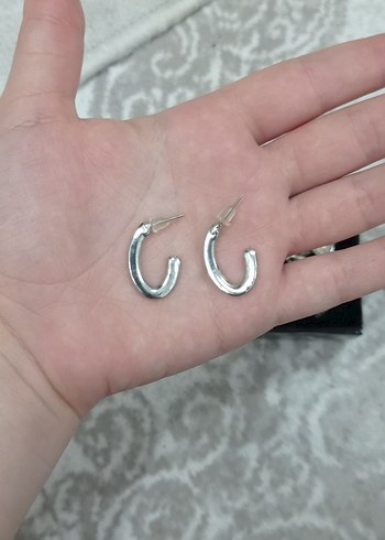 Beden gri Renk Gümüş 3'lü Küpe Seti