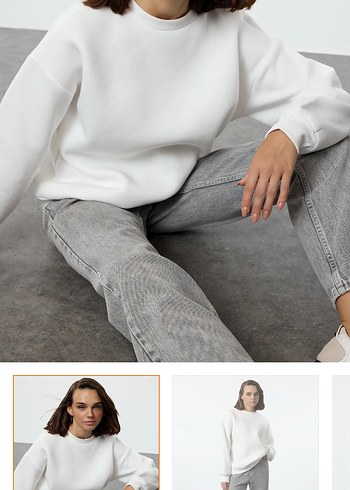 Trendyol & Milla Kırmızı pembe beyaz milla sweatshirt
