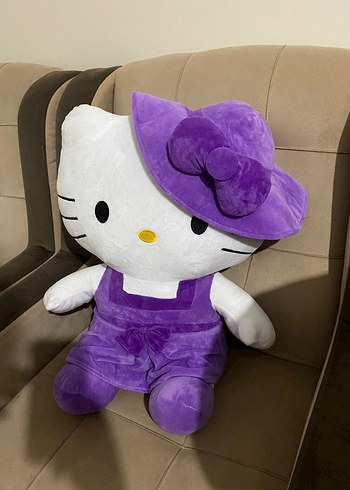  Beden Mor Kıyafetli Hello Kitty Peluş Oyuncak