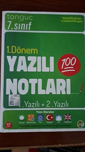 Tonguç 7.sinif 1.donem yazılı notlari