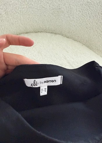 Koton Siyah Kemerli Gotik Mini Etek