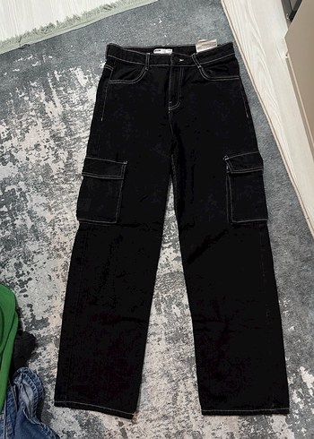 Siyah Rahat Kesim Kadın Jean - Görsel 2