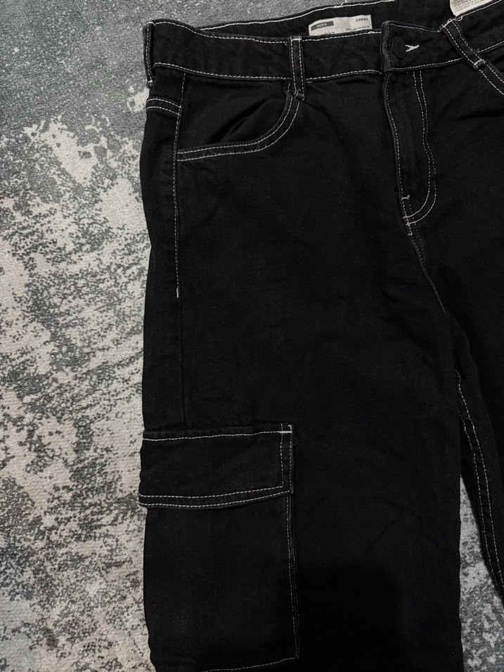 Siyah Rahat Kesim Kadın Jean - Görsel 4