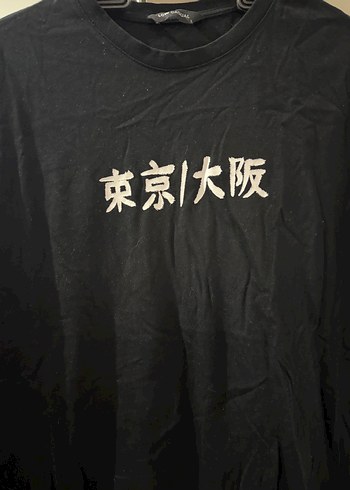 Siyah Sokak Stili Kısa Kollu Tişört - Görsel 5