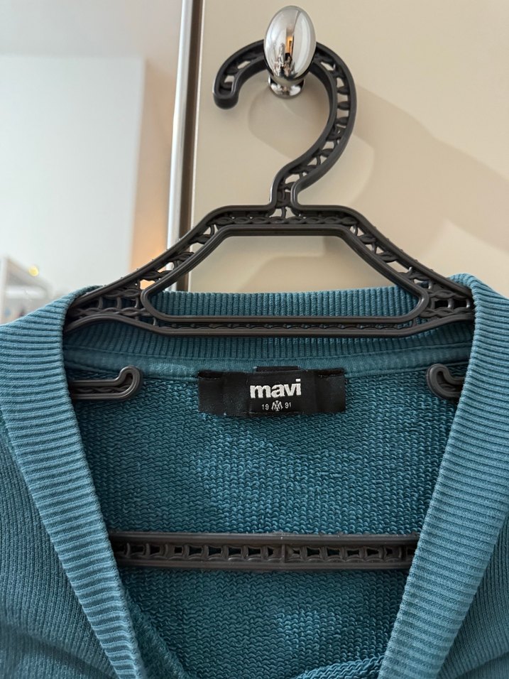 Mavi Rahat Kesim Uzun Kollu Sweatshirt - Görsel 4