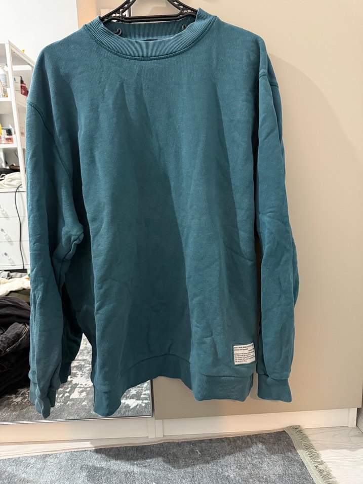 Mavi Rahat Kesim Uzun Kollu Sweatshirt - Görsel 2