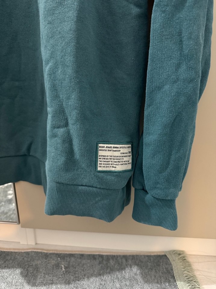 Mavi Rahat Kesim Uzun Kollu Sweatshirt - Görsel 3