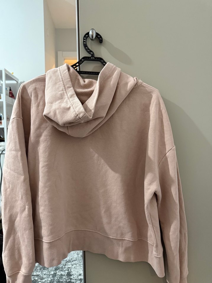 Bej Kapüşonlu Kadın Sweatshirt - Görsel 5