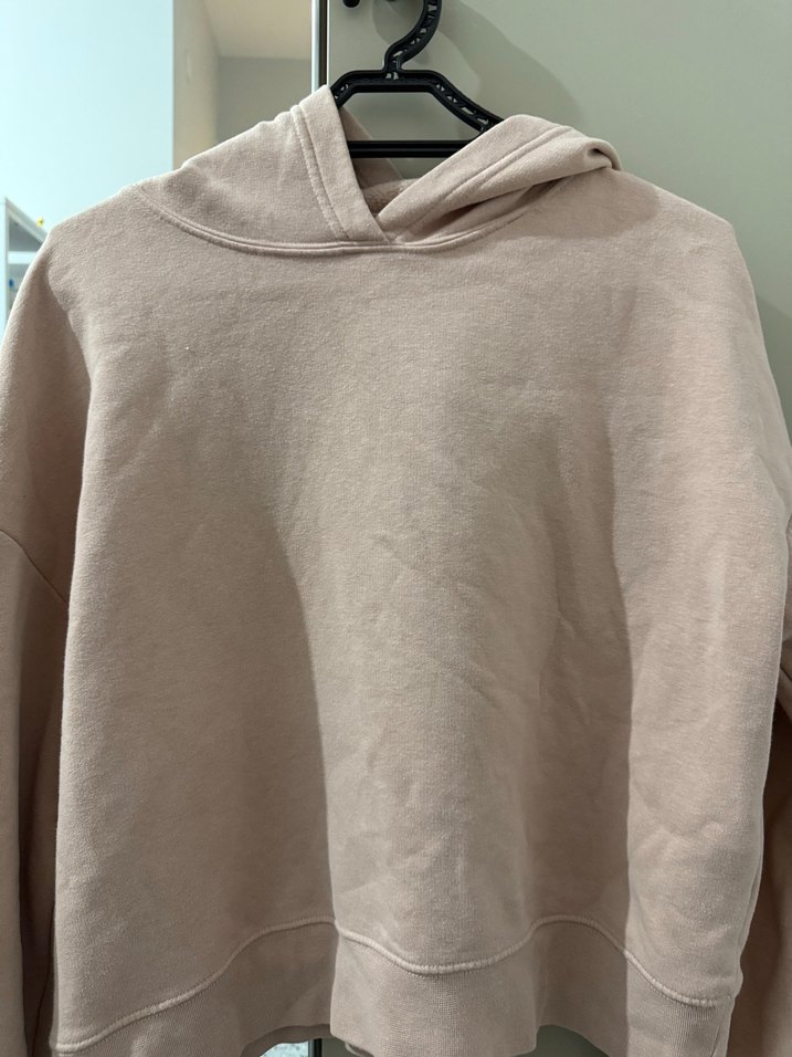 Bej Kapüşonlu Kadın Sweatshirt - Görsel 2