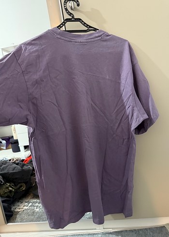 Erkek Mor oversize Tişört - Görsel 4