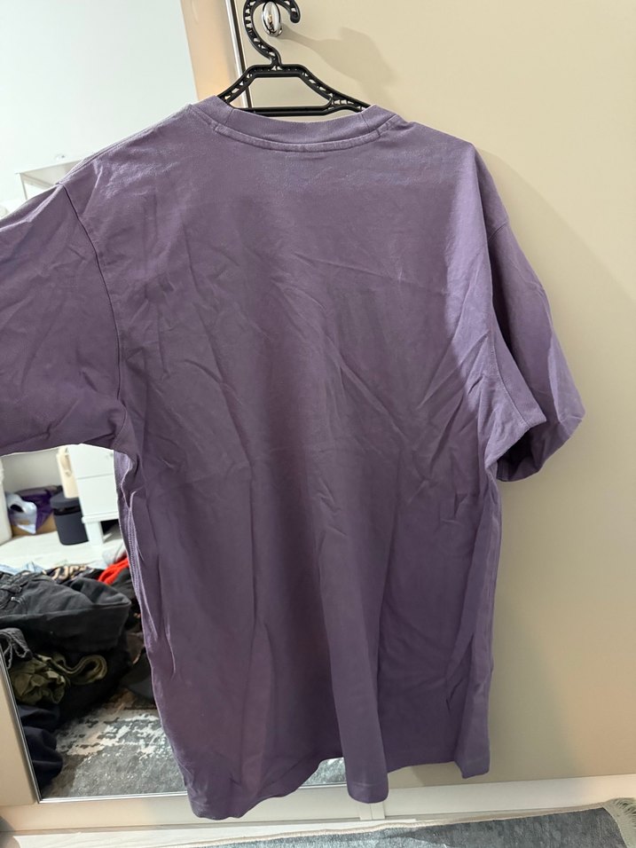 Erkek Mor oversize Tişört - Görsel 4