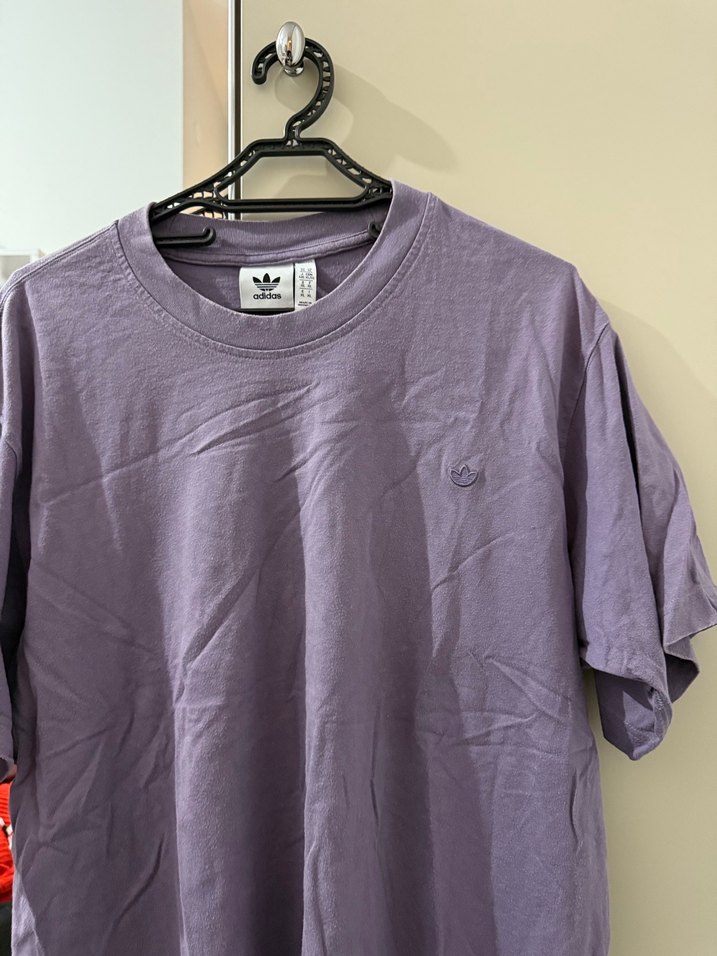 Erkek Mor oversize Tişört - Görsel 2