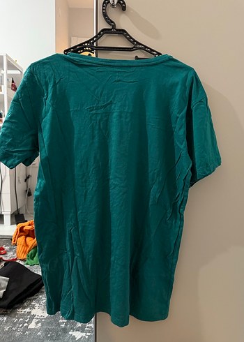 Yeşil Kadın Baskılı Kısa Kollu Tişört - Görsel 6