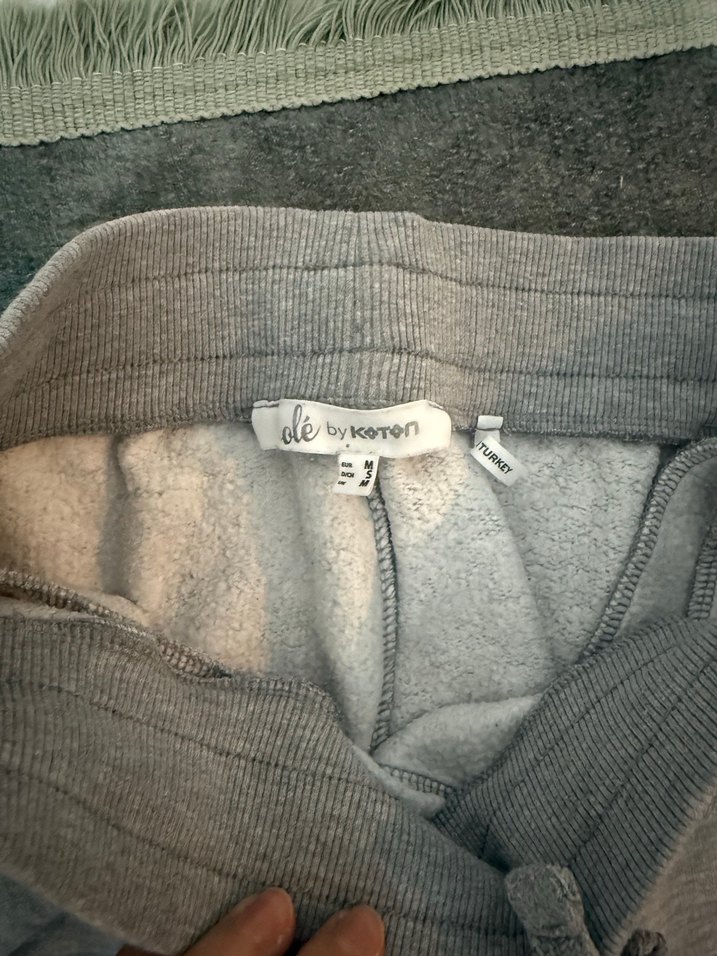 Gri Kadın Fermuarlı Sweatpant - Görsel 3