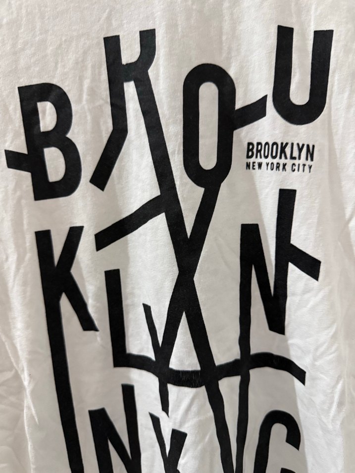 Beyaz Baskılı  Tişört - Görsel 3