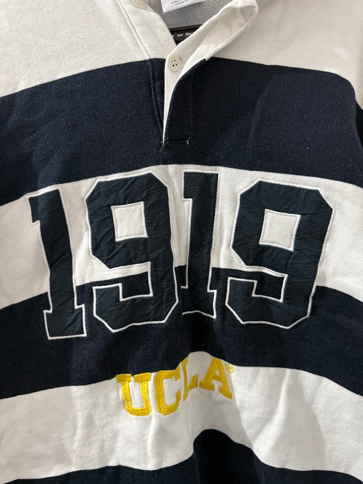 Düğmeli Çizgili Kadın Sweatshirt - Görsel 2