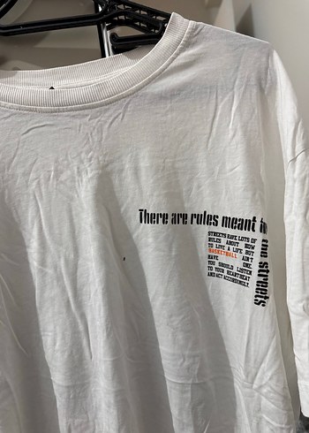 Erkek Beyaz Baskılı Pamuk Tişört - Görsel 2